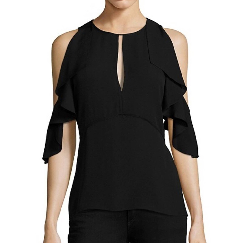 Laundry by Shelli Segal Peplum Cold Shoulder Top